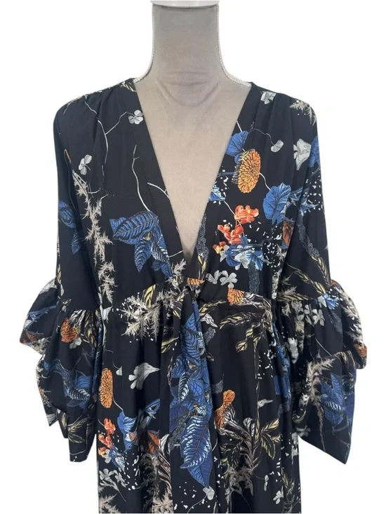 TOV Holy Floral Boho Maxi Dress Small Free People Style Romantic Cottagecore - Picture 5 of 10